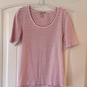 Banana Republic, Med. Red & white stripe